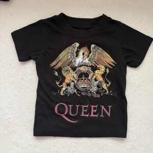 Queen Official Merch Graphic Kids Black T-Shirt 12M